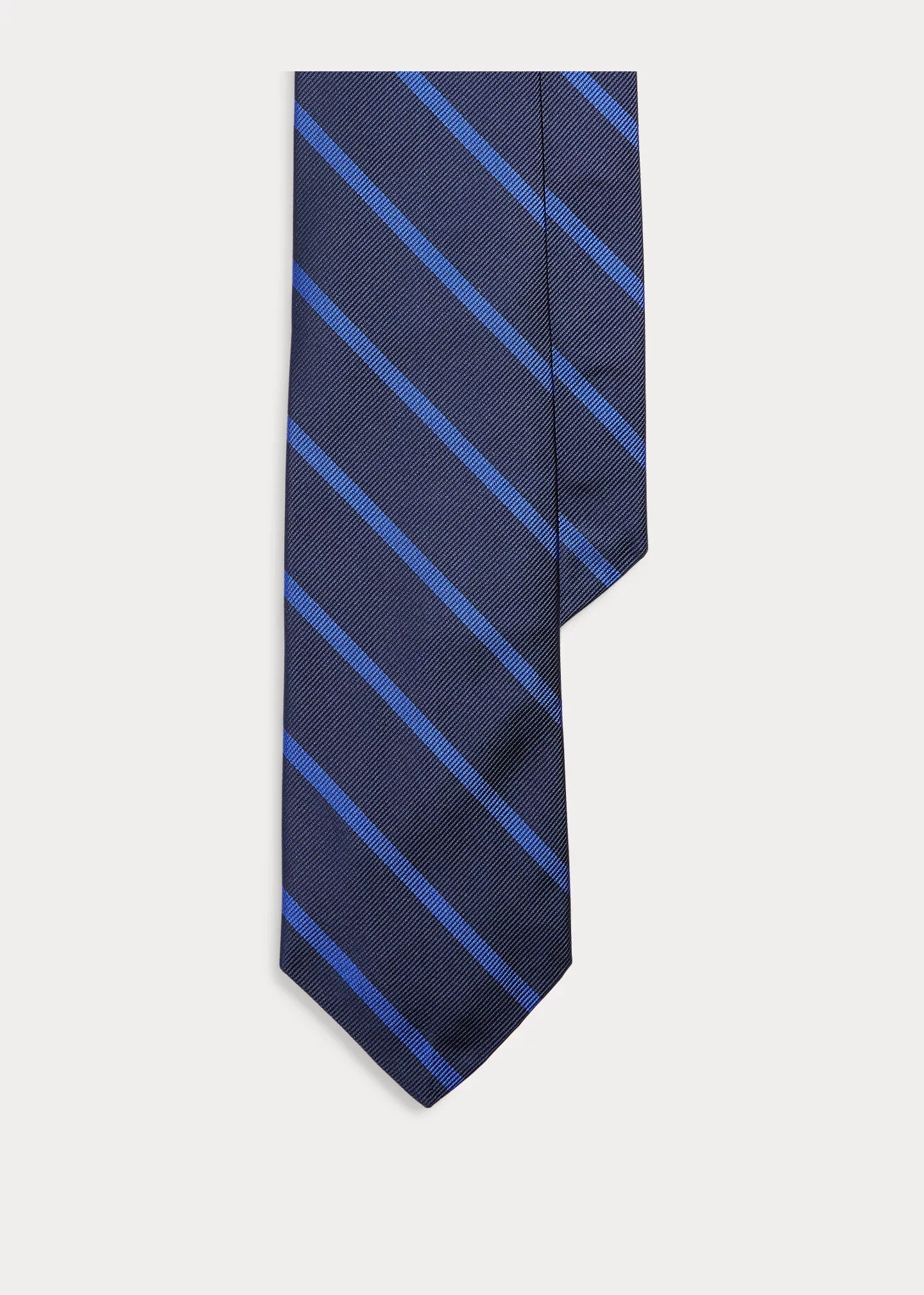 Striped Silk Repp Narrow Tie - 1