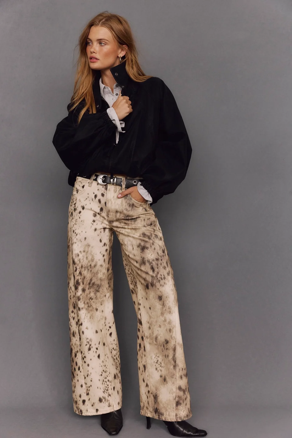 We The Free Alter Ego Wide-Leg Printed Jeans - 1