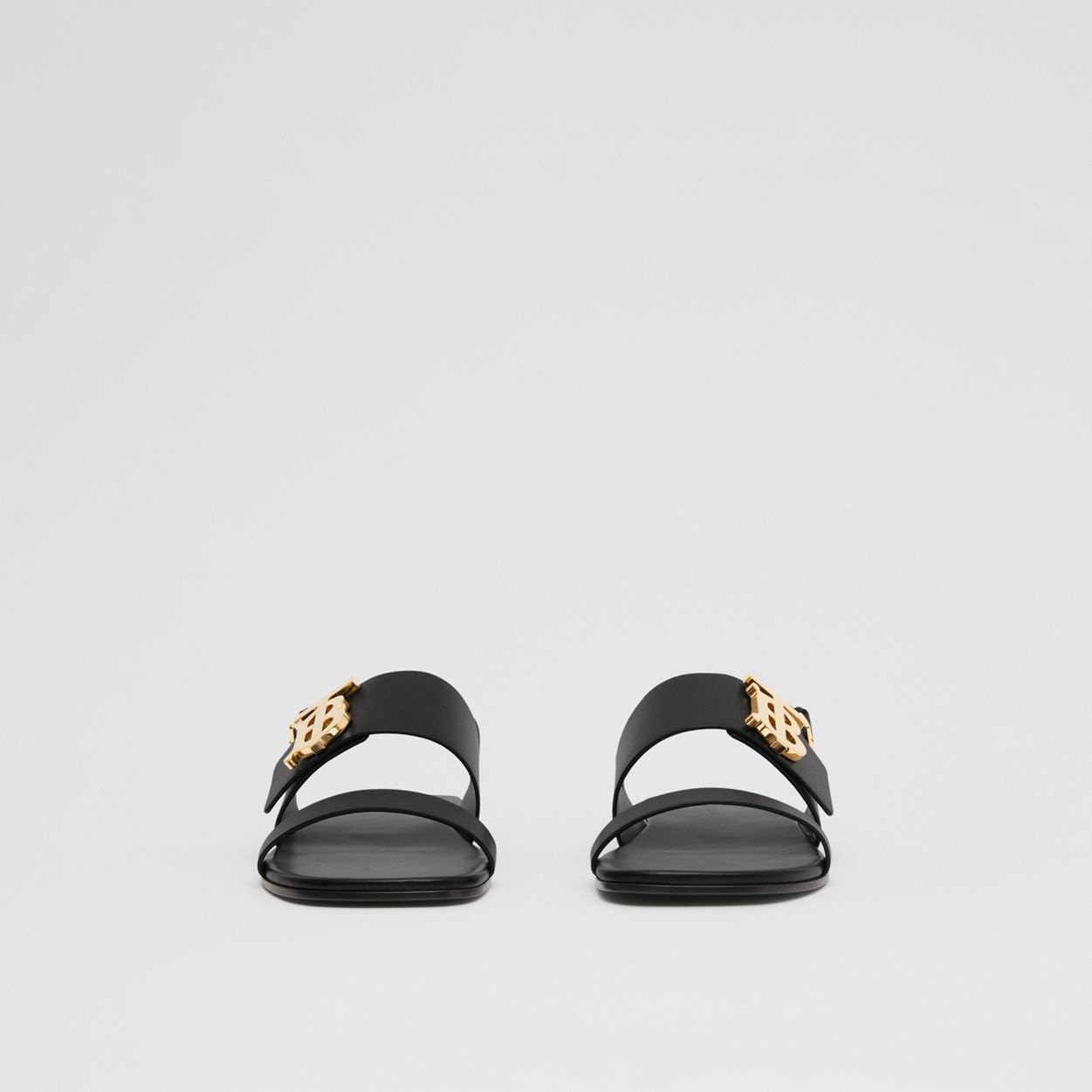 Monogram Motif Leather Sandals - 4