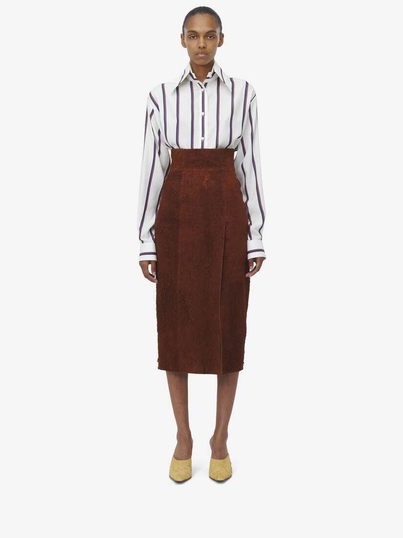 Suede Pencil Skirt - 2