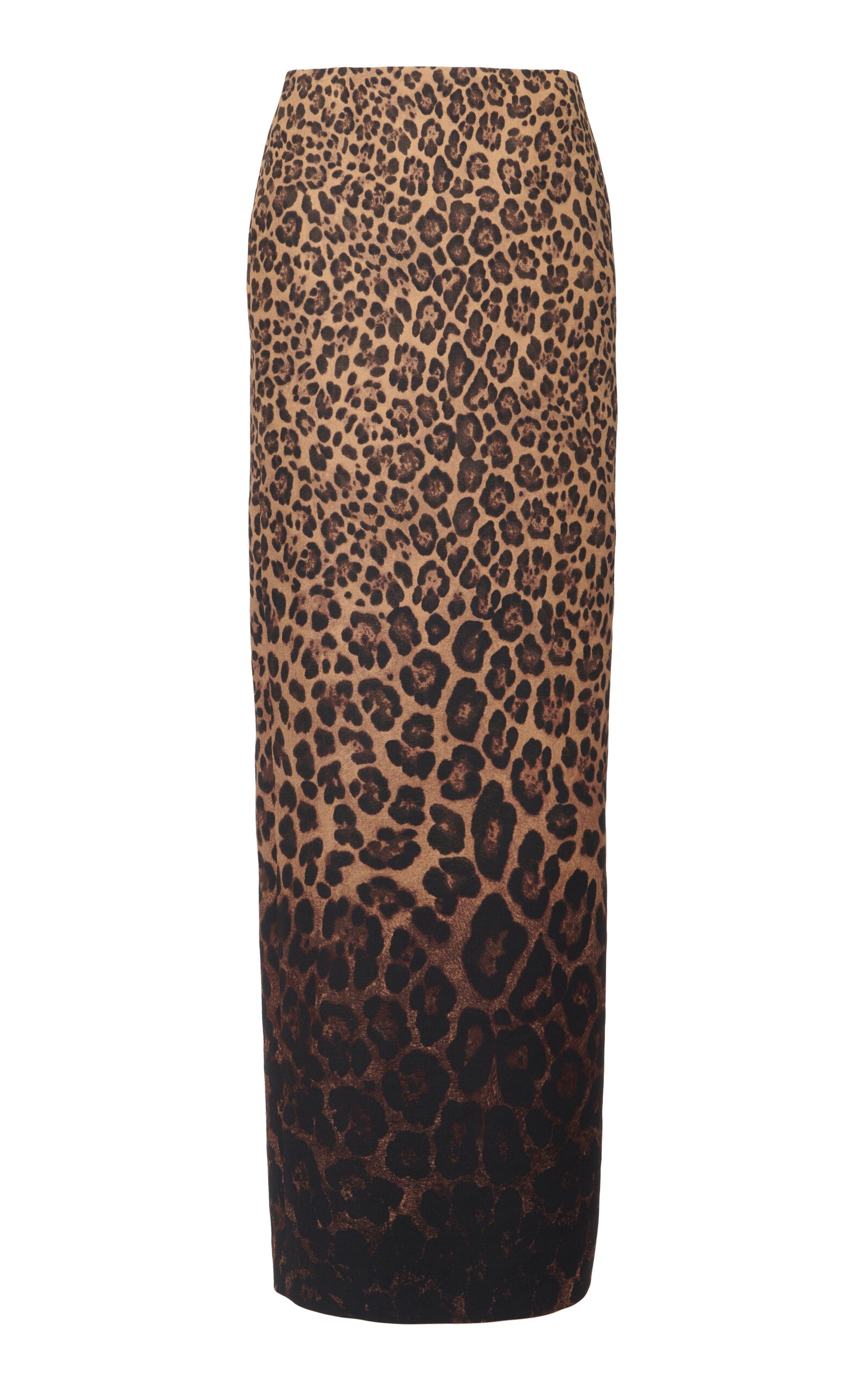 Animal-Print Wool-Silk Maxi Skirt animal - 1