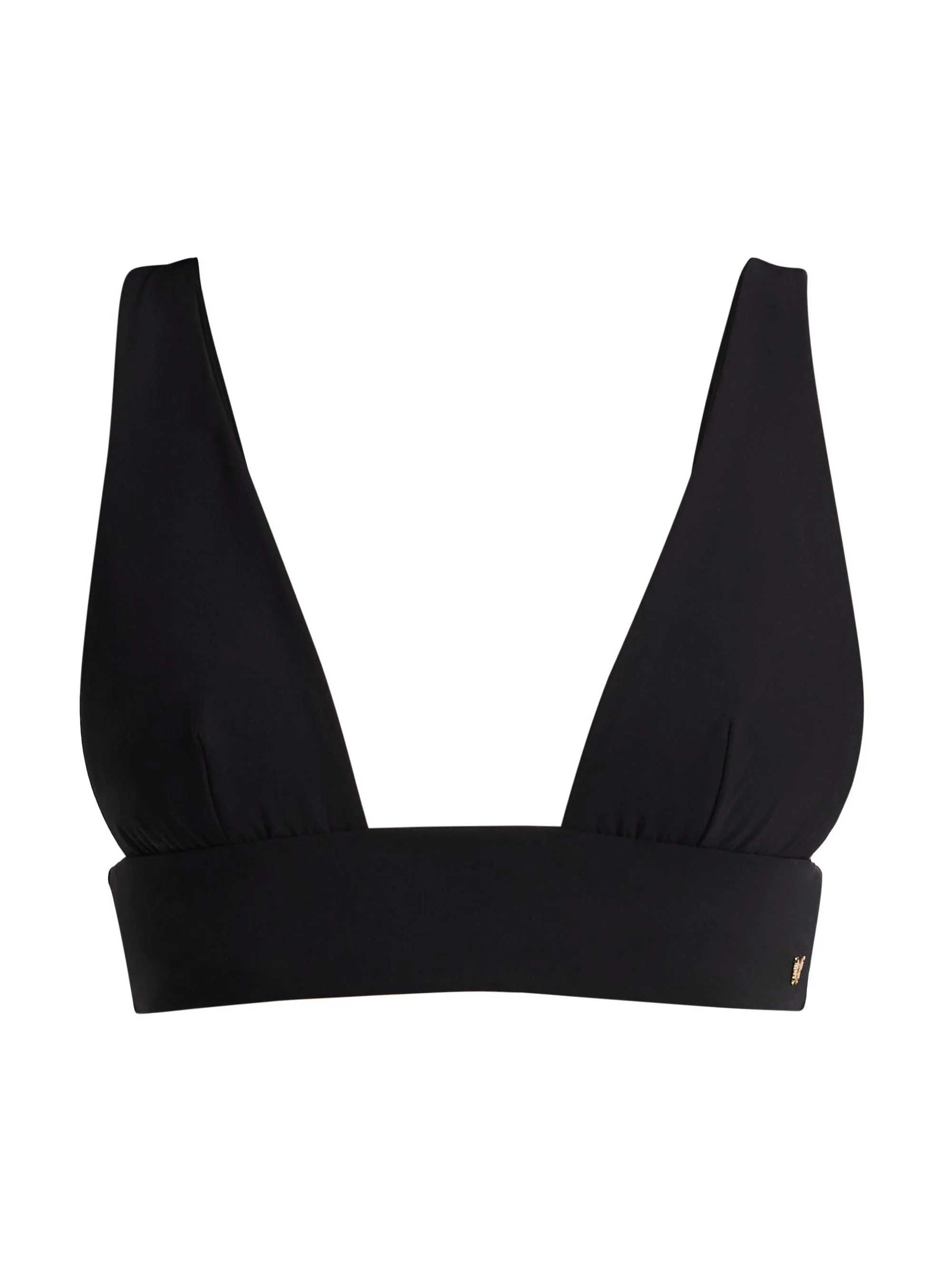 Women's Echauffe V-Neck Bikini Top - Black - 1
