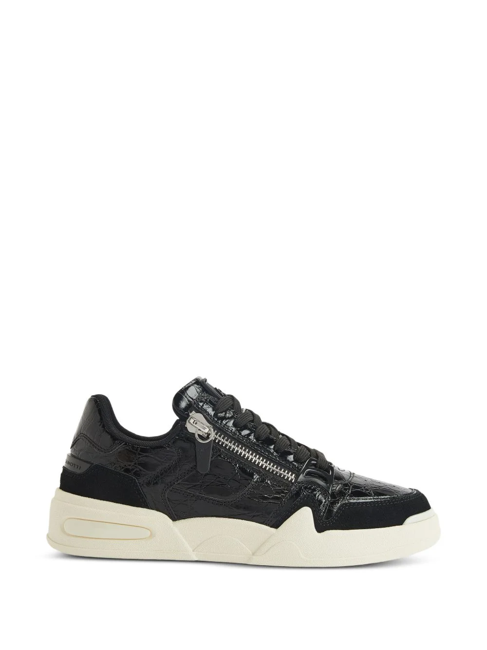 crocodile print zip trainers - 1