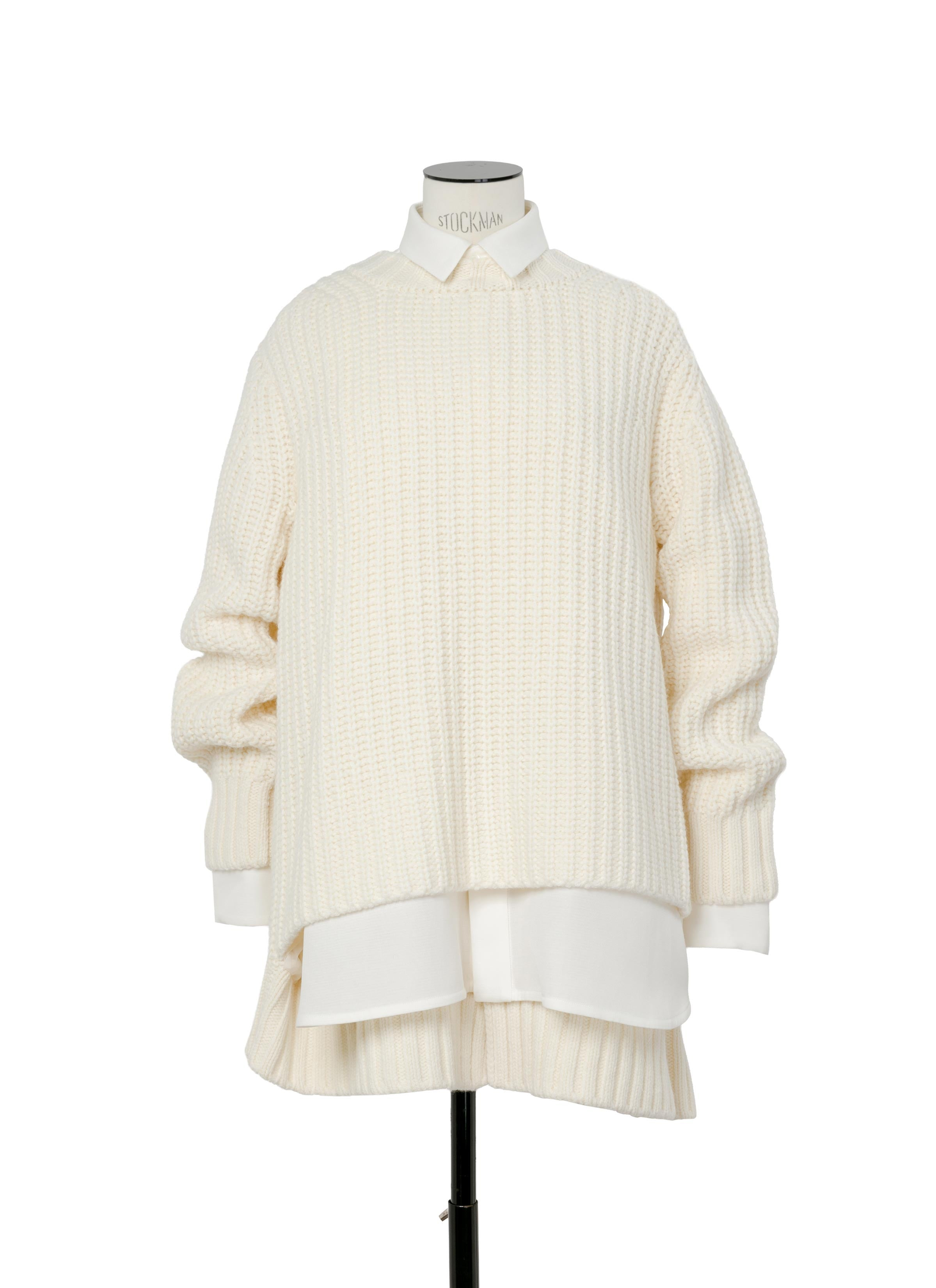 Double-Faced Silk Cotton x Wool Knit Dress - 2