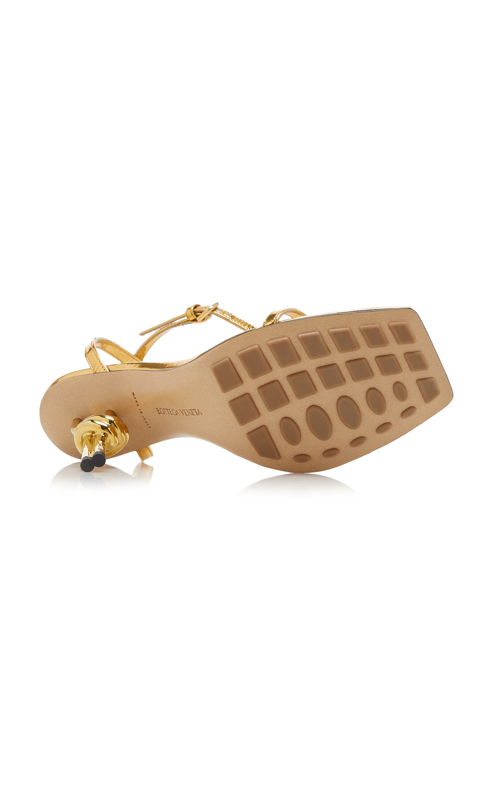 Knot Metallic-Leather Sandals gold - 6