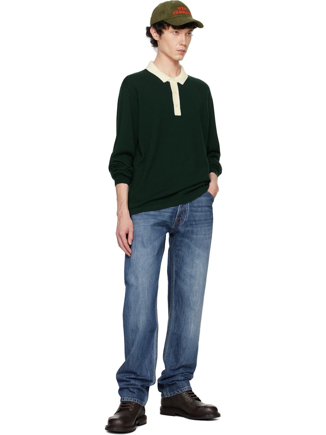 Blue Seamless Denim Five-Pocket Jeans - 4