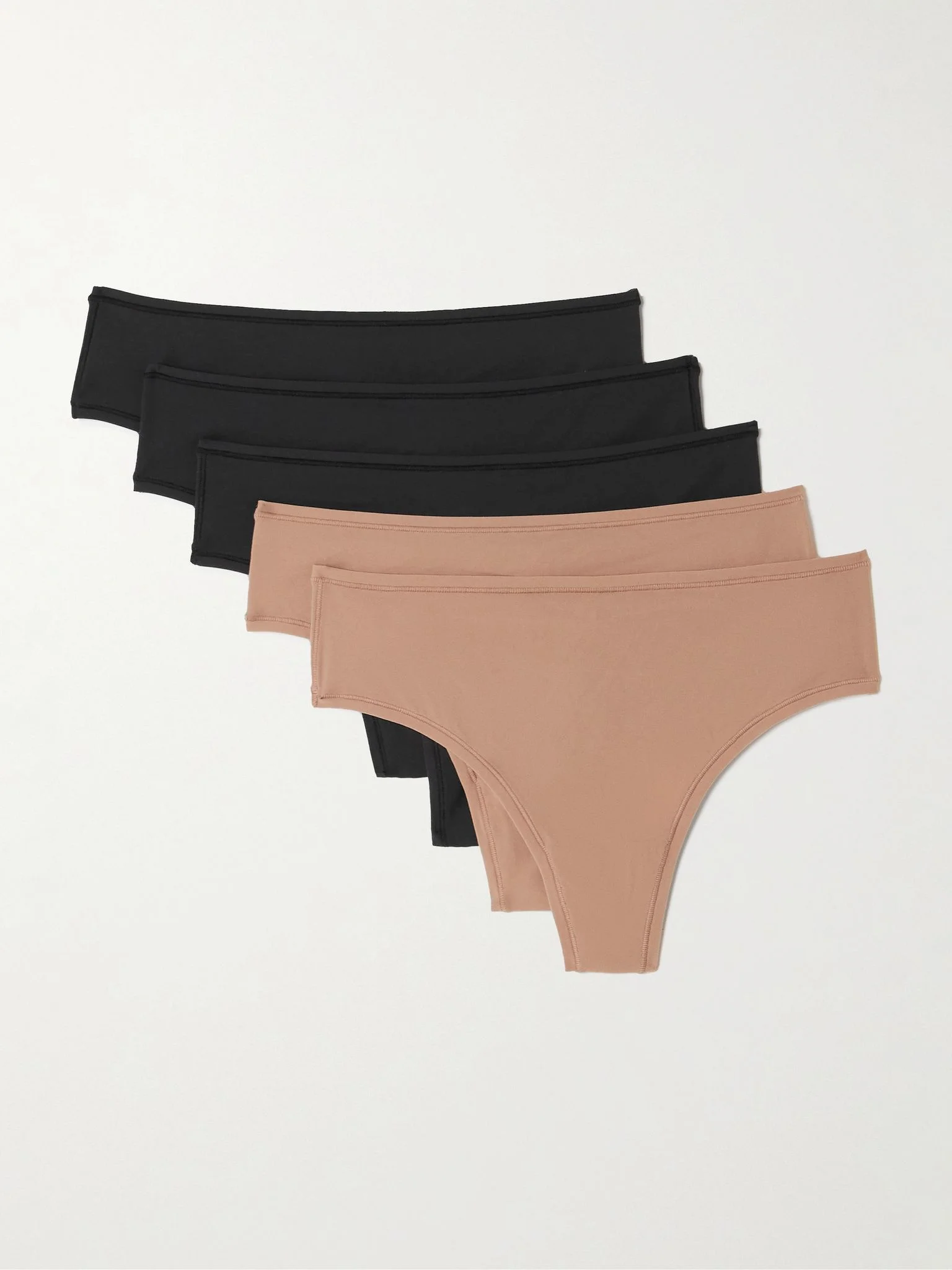 Fits Everybody set of five thongs - Onyx and Sienna Multi - 1