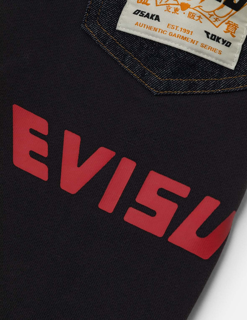 Washed Multi-pocket and Logos Print Straight Fit Sweatpants 9