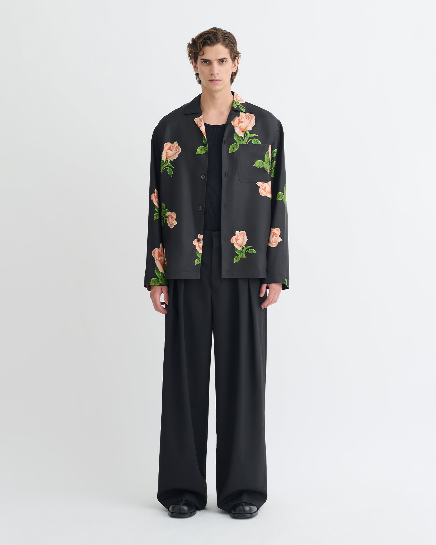 Printed Silk Twill Shirt - 3