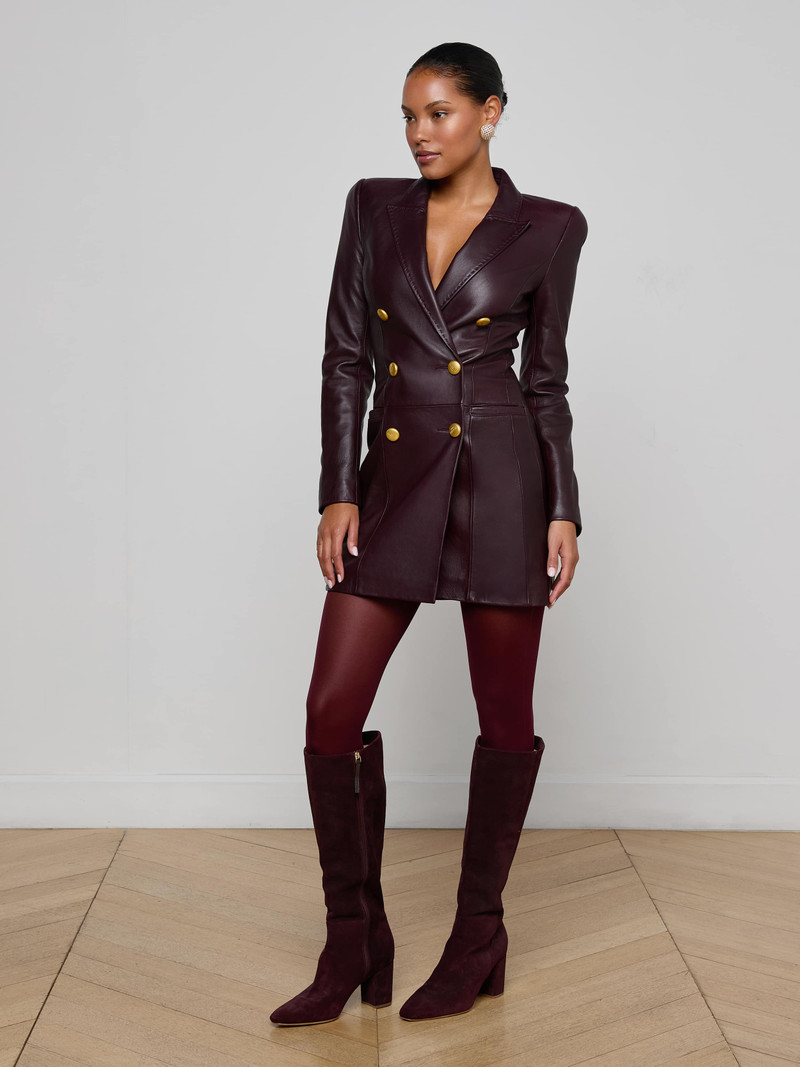 Tora Leather Blazer Dress 4