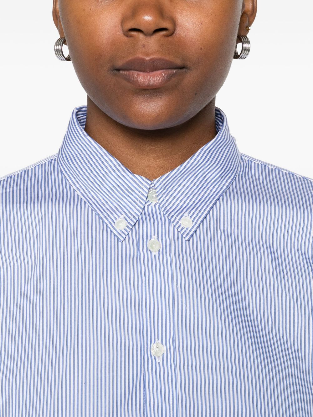 stripe-pattern shirt - 5