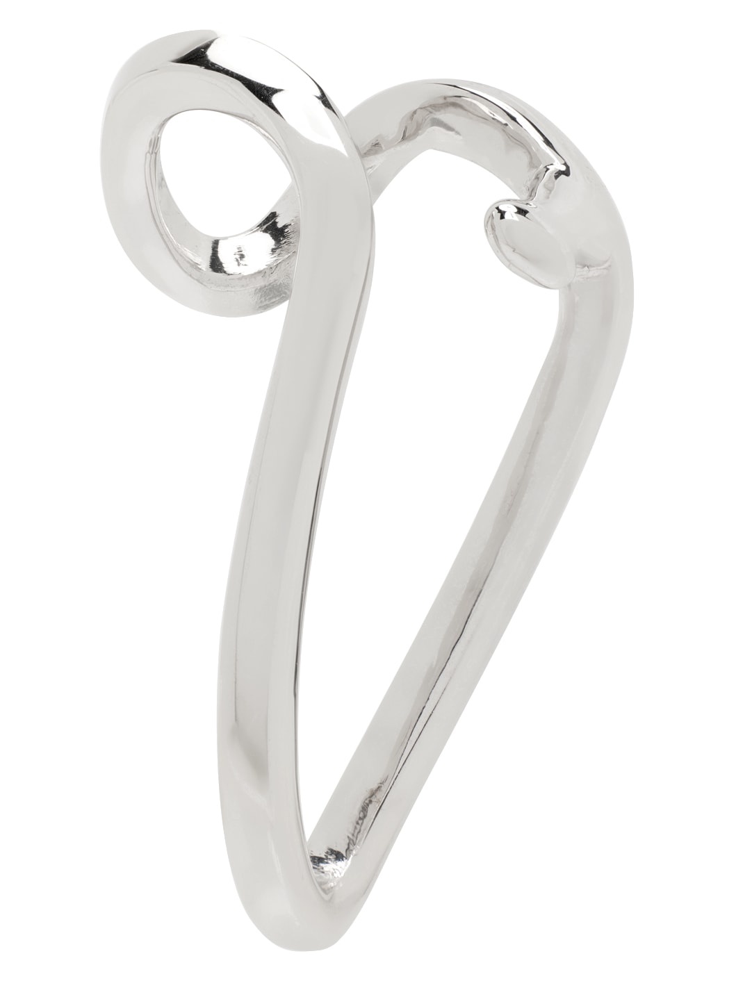 Silver Alan Crocetti Edition Abstract Heart Single Ear Cuff - 2