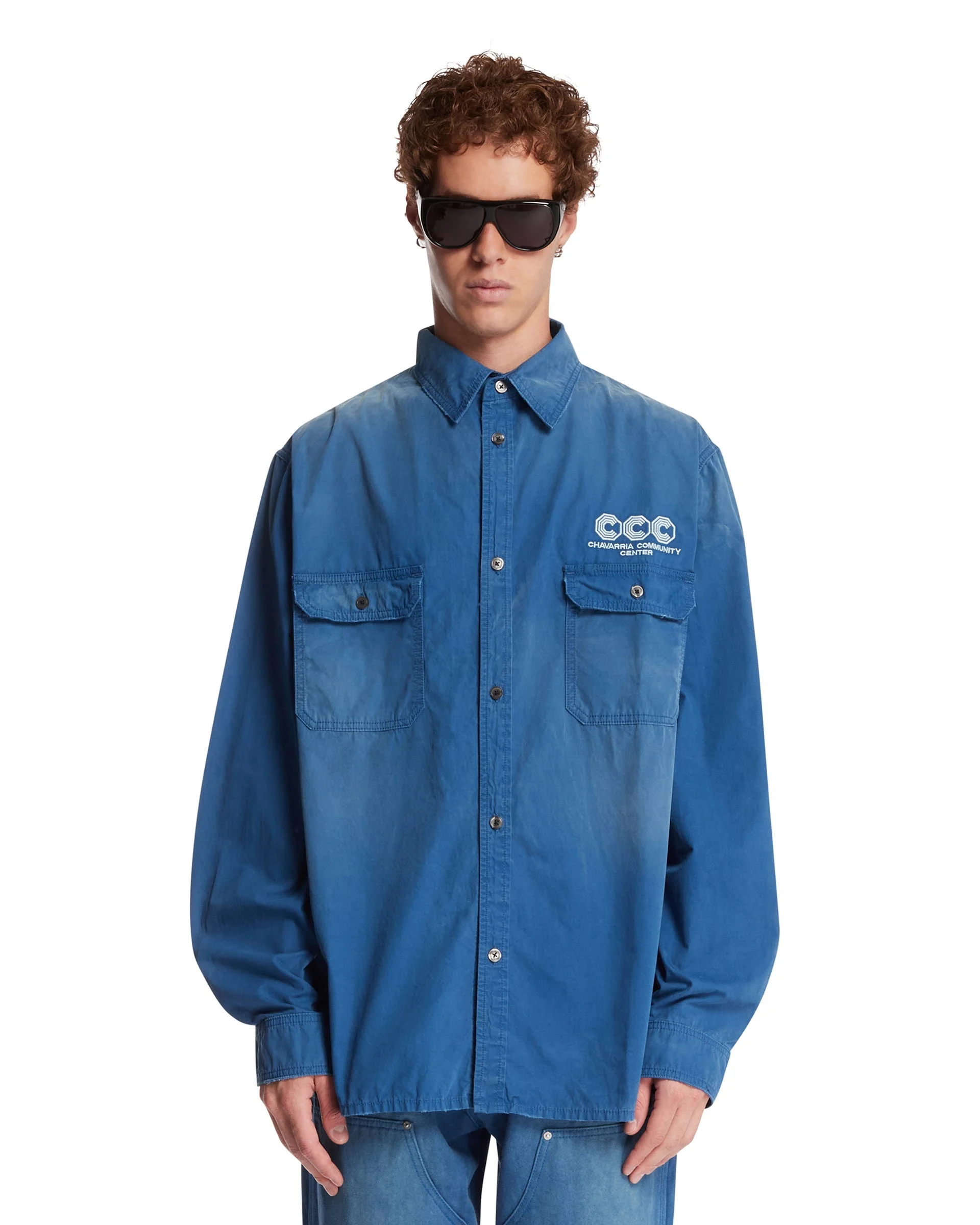 Blue OS SS Corcoran Workwear Overshirt - 1