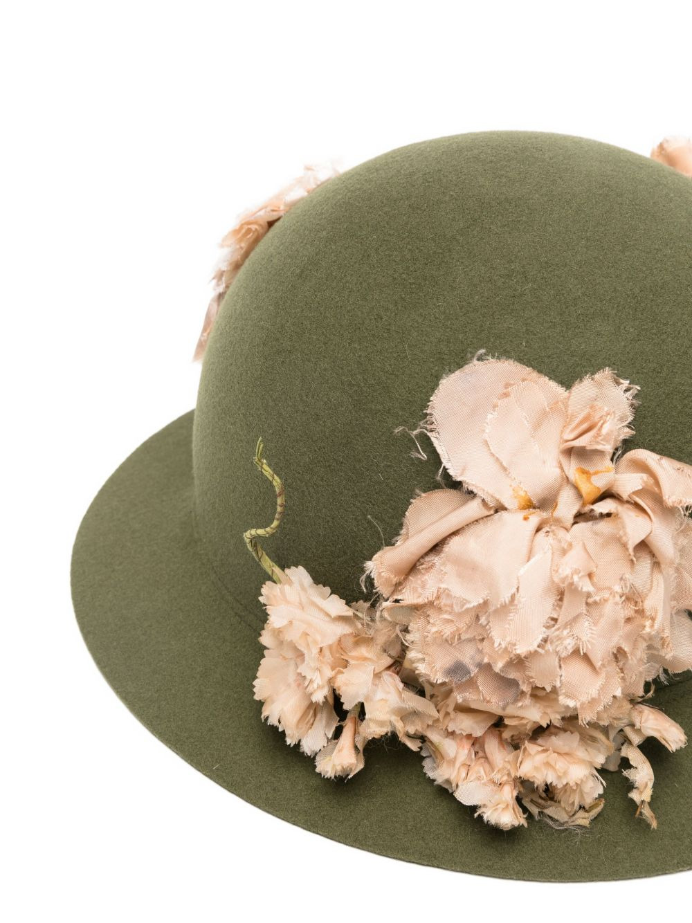 flower-embellished hat - 3