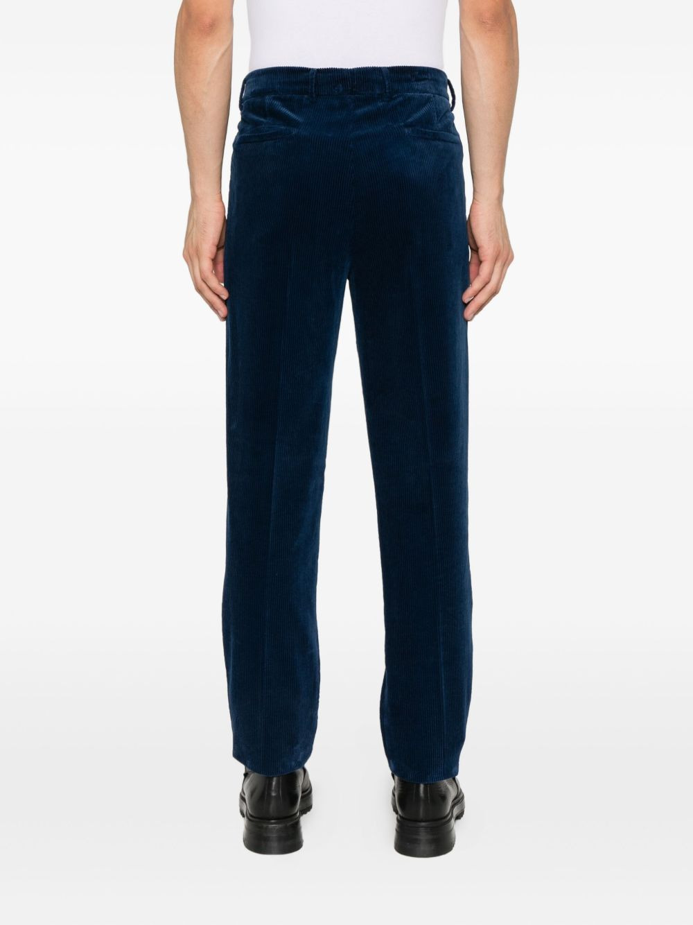 corduroy pleated-front trousers - 4