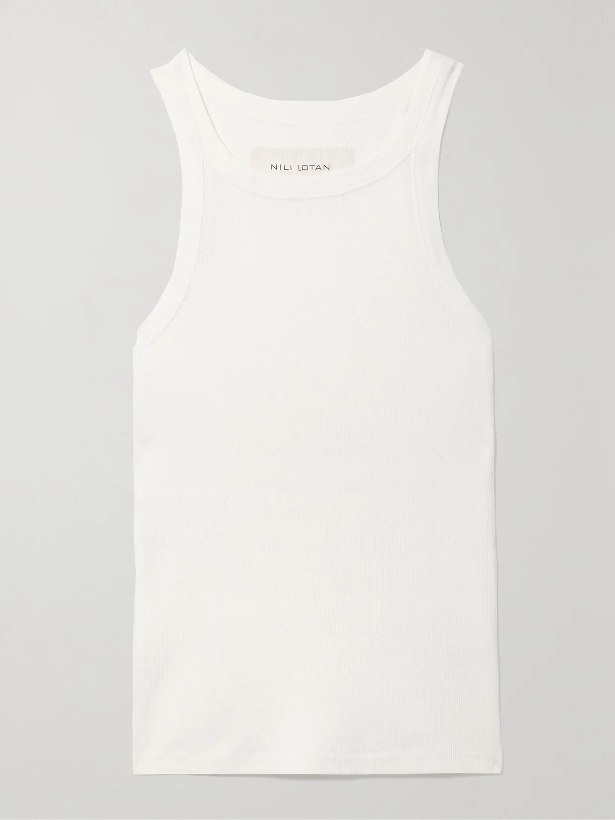 Jennifer Ribbed Cotton-jersey Tank - 1