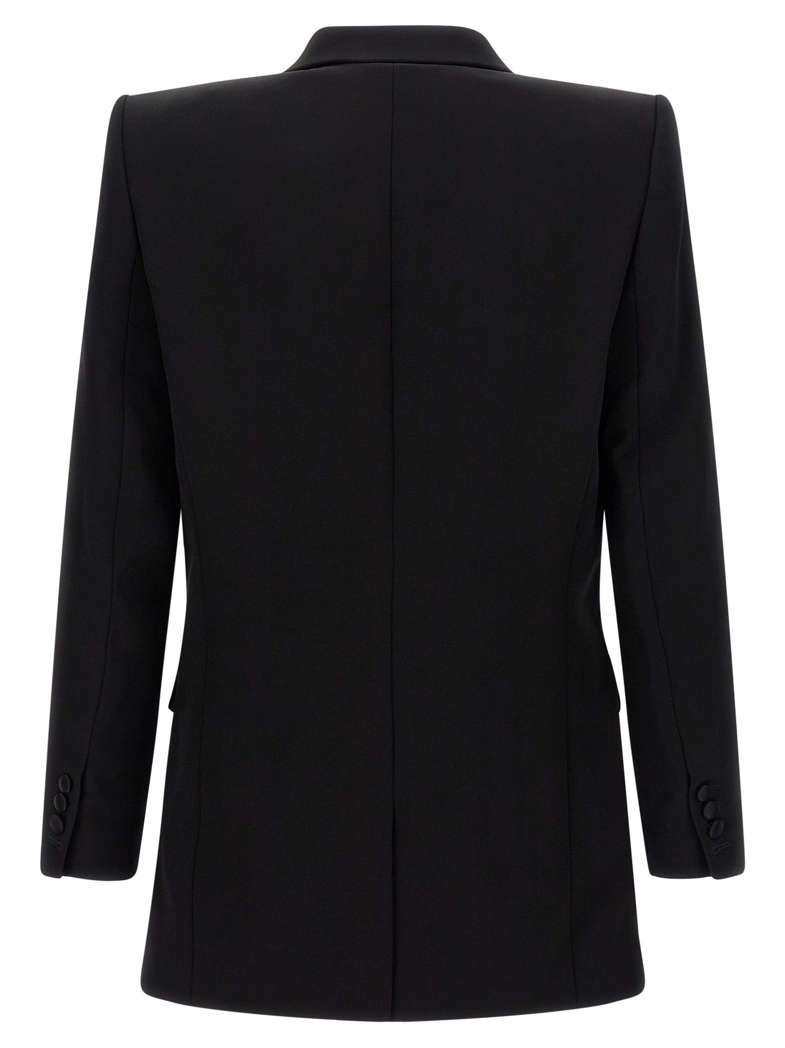 Leaf Embroidery Blazer Black - 2