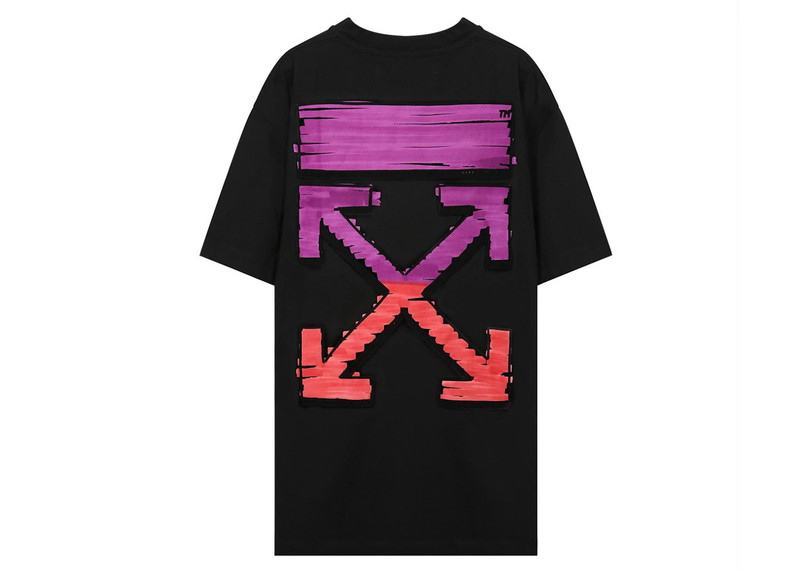 Off-White OFF-WHITE Oversized Arrows Marker Print T-shirt Black outlook