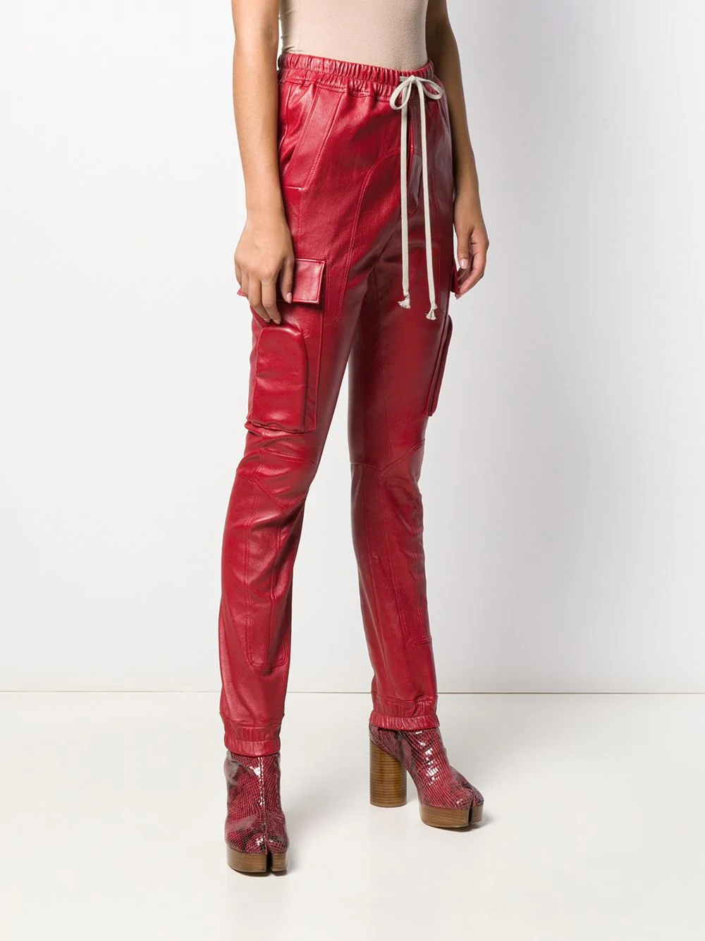 Larry leather cargo trousers - 3