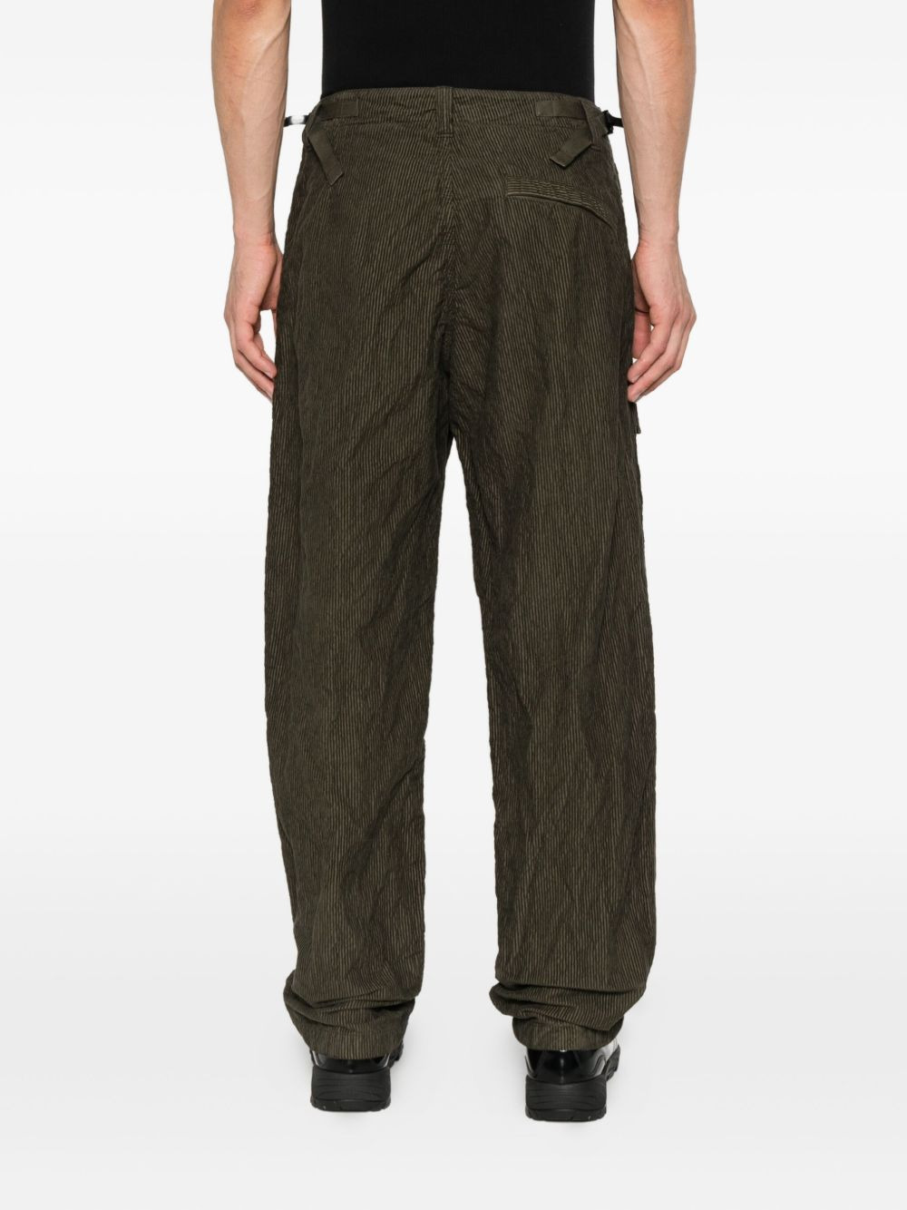 wrinkled corduroy straight-leg trousers - 4
