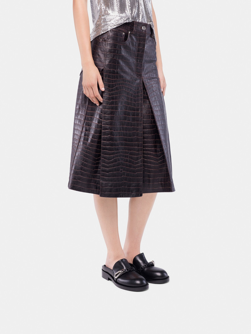 MIDI LEATHER SKIRT 5