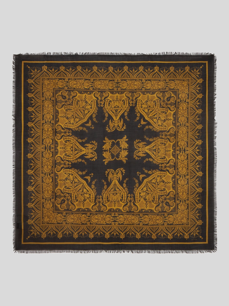 PRINTED SILK AND CASHMERE SHAWL - 1