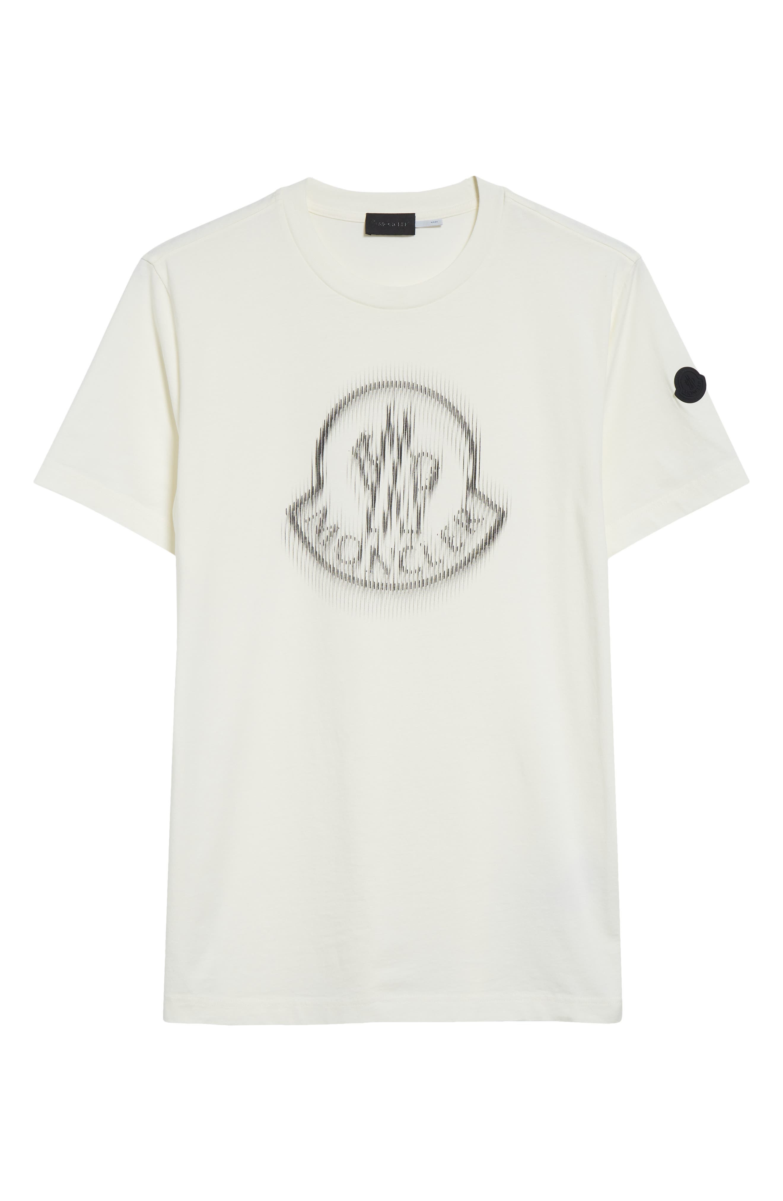 Moncler Logo Cotton Graphic T-Shirt in Silk White at Nordstrom - 5