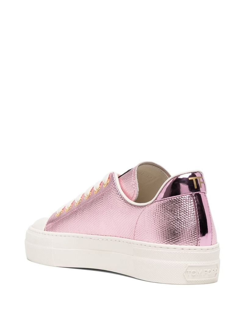 City metallic-finish sneakers 3