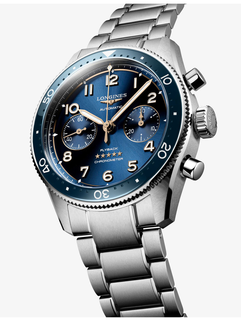 Longines L3.821.4.93.6 Spirit Flyback Chronograph Stainless-Steel Automatic Watch outlook
