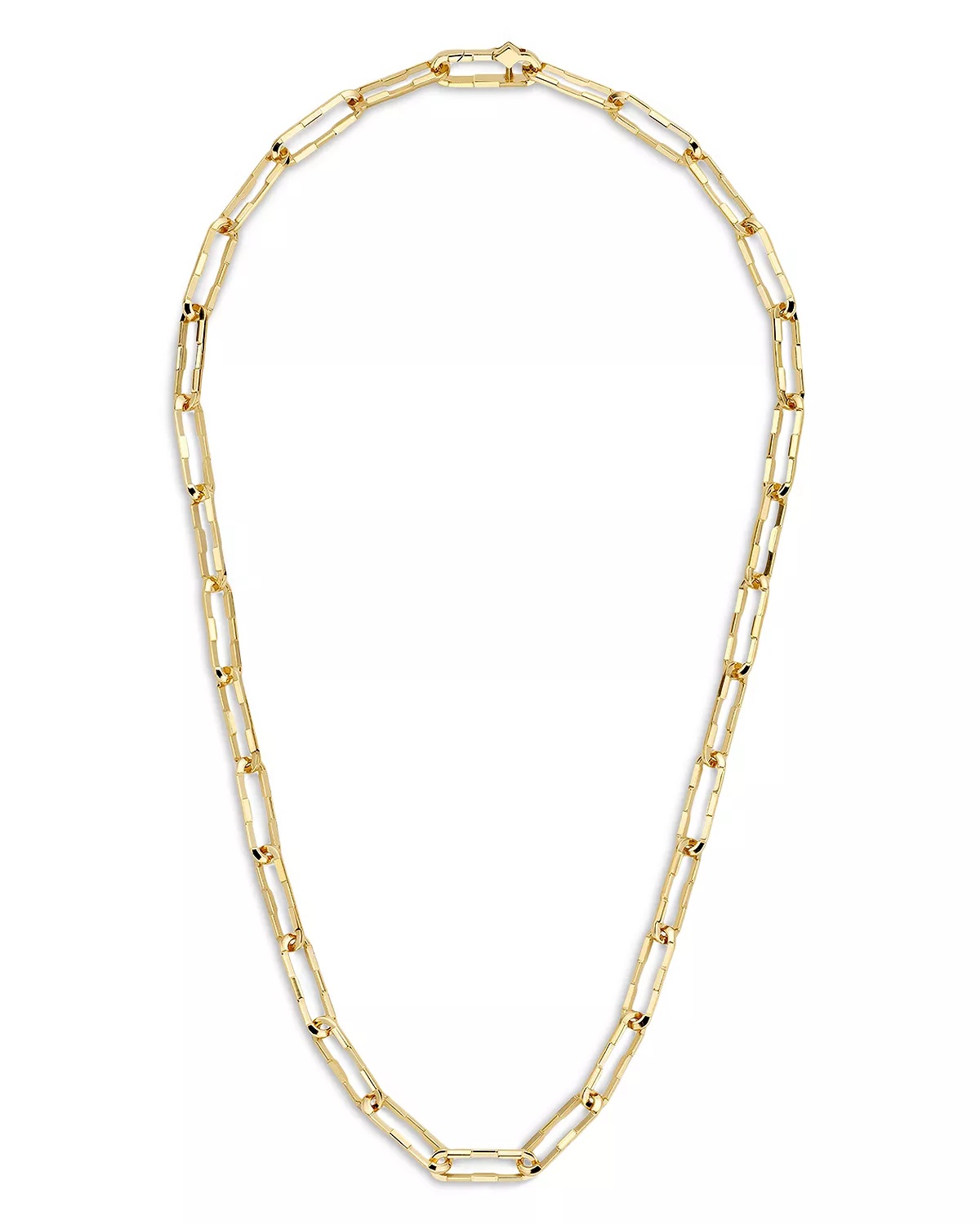 18K Yellow Gold Link to Love Large Square Link Chain Necklace, 19.6" - 1