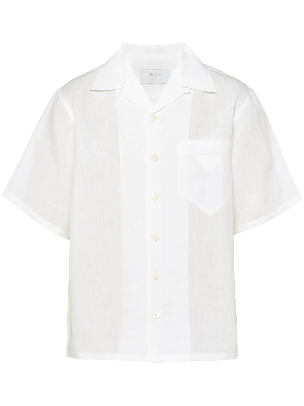 short-sleeve linen shirt - 1