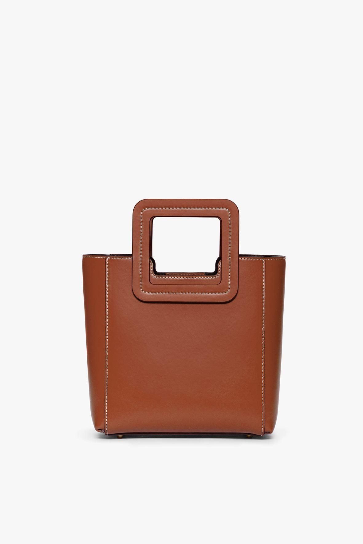 STAUD MINI SHIRLEY LEATHER BAG | SADDLE - 5