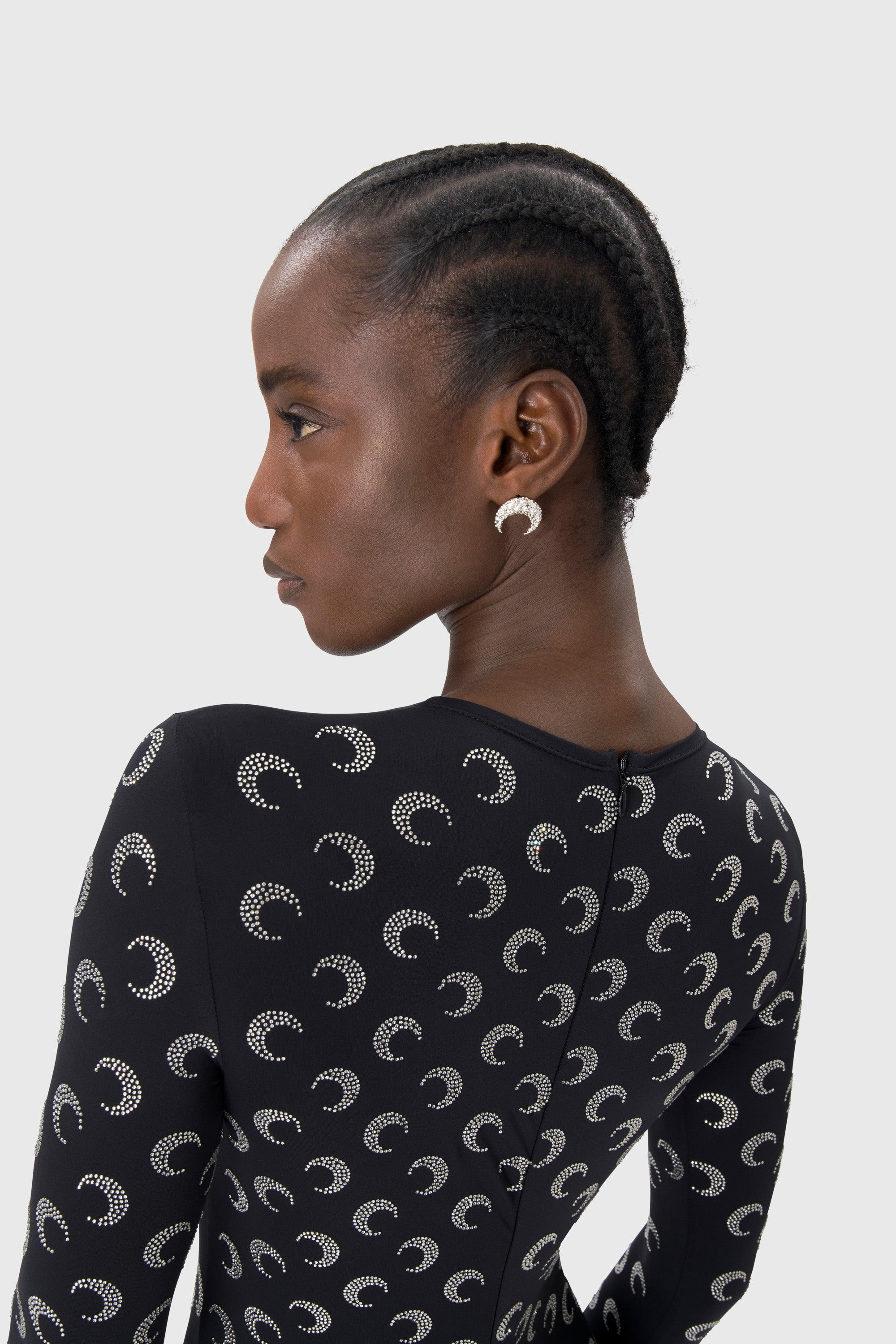 Swarovski Crystal Moon Stud - 2