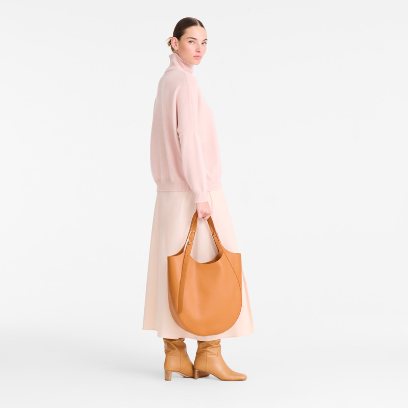 Longchamp Le Foulonné XL Tote bag Amber - Leather outlook