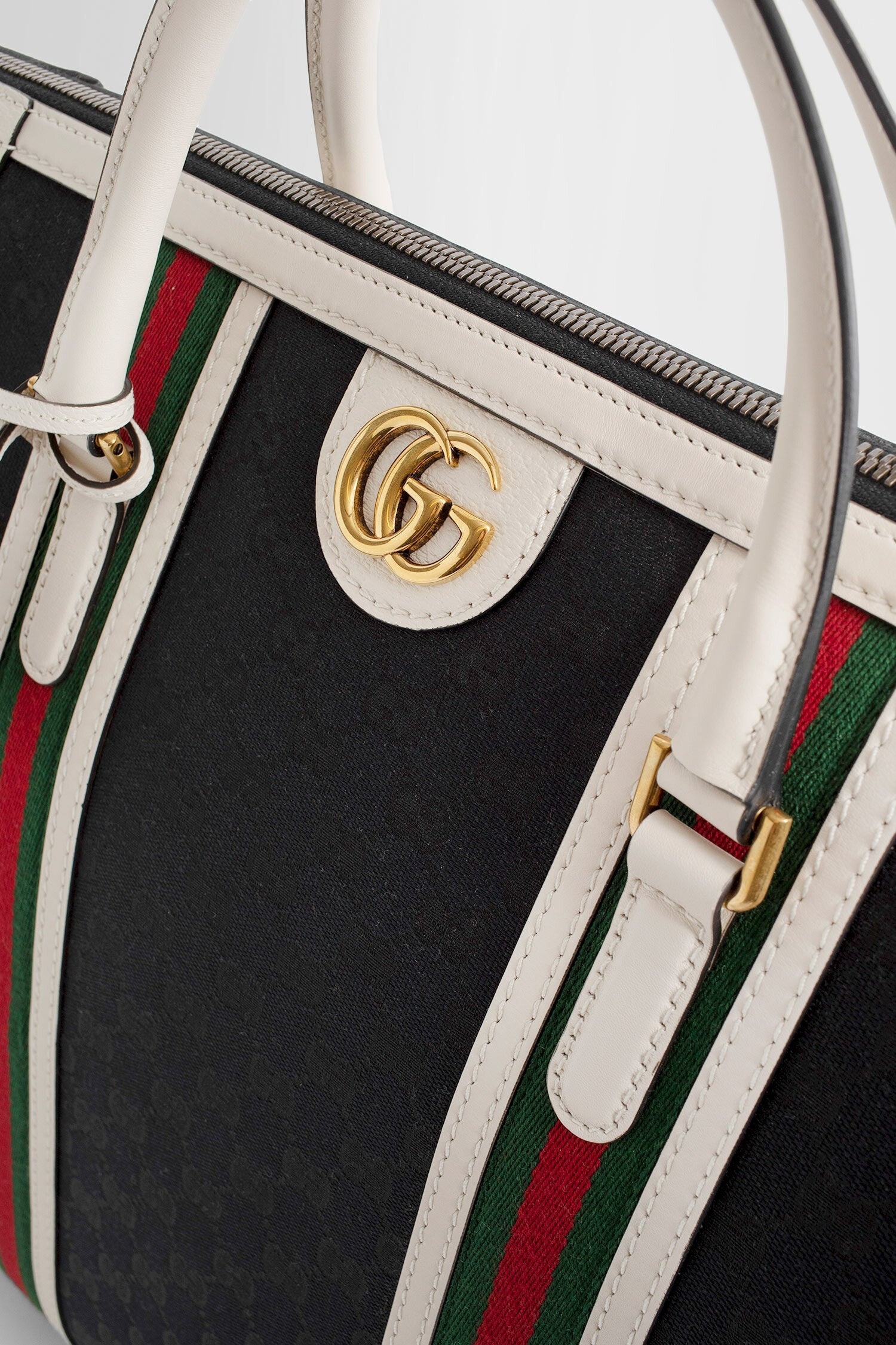 GUCCI UNISEX BLACK&WHITE TRAVEL BAGS - 4