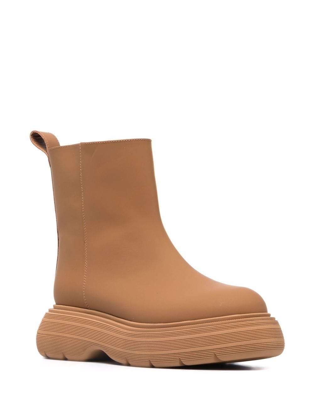 chunky sole leather ankle boots - 2
