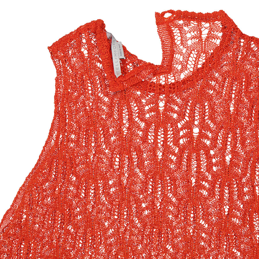 Stella Mccartney Ladies Bright Red Pointelle Stitch Top - 7