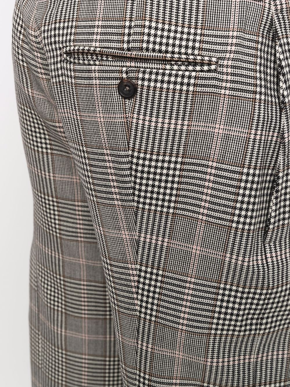 checked tapered trousers - 5