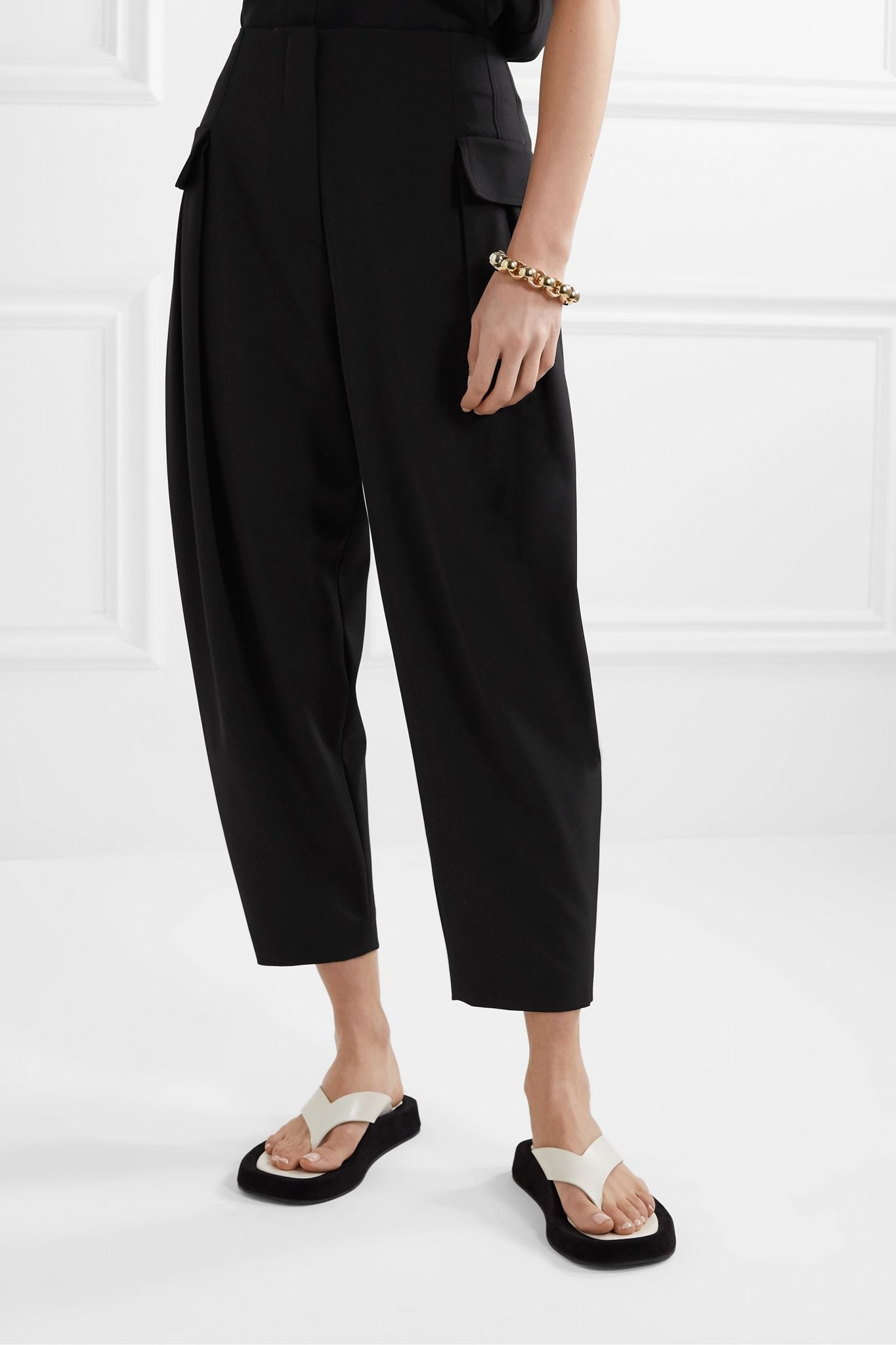 Wool-blend tapered pants - 3