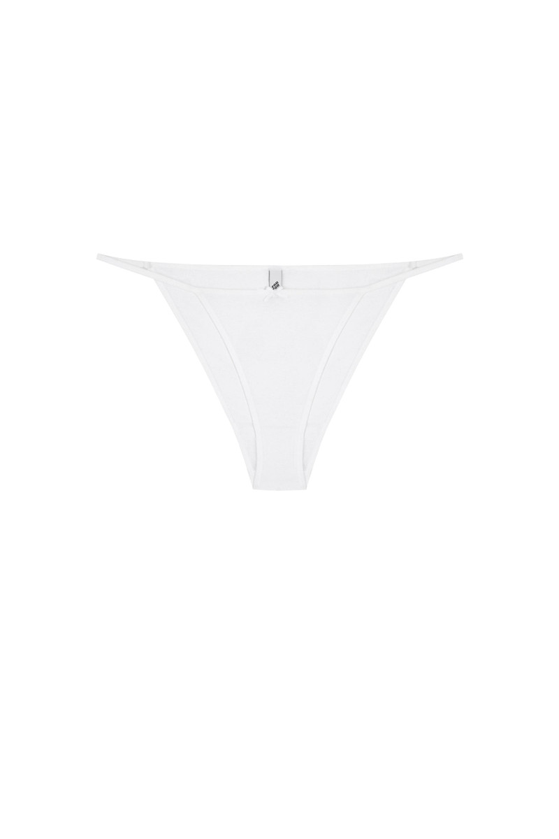 The Tanga Brief: Cotton Jersey White 1