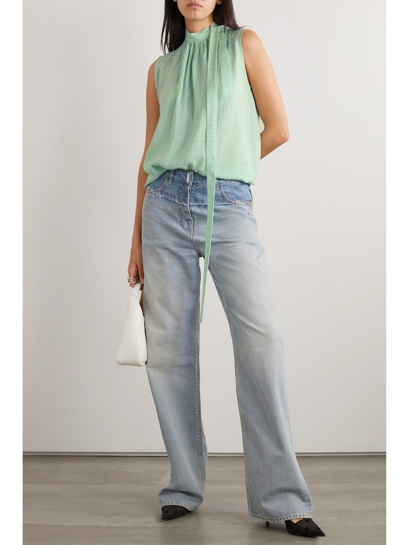 Givenchy Tie-detailed Silk-jacquard Blouse outlook