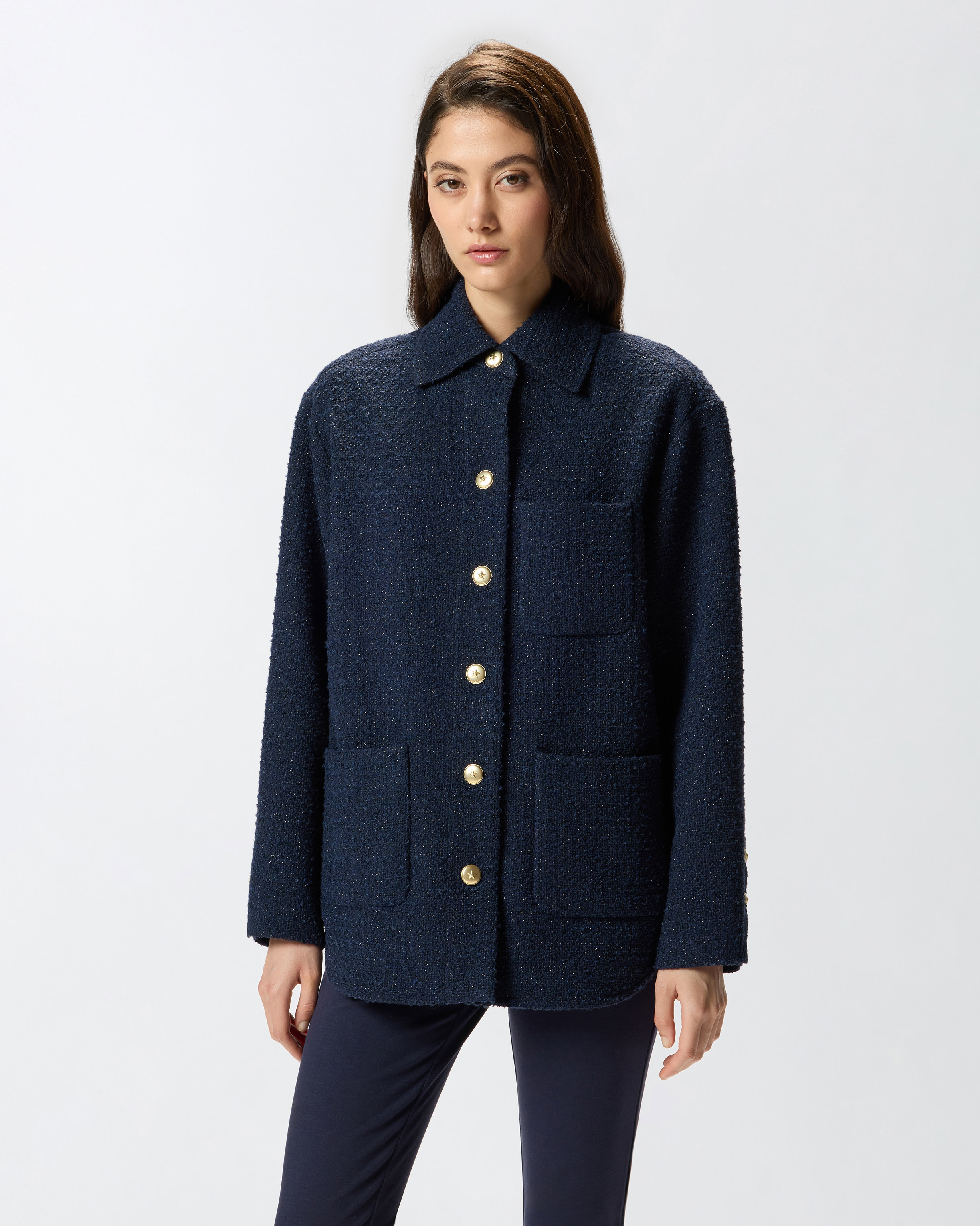OVERSIZED PATTERNED TWEED JACKET - 2
