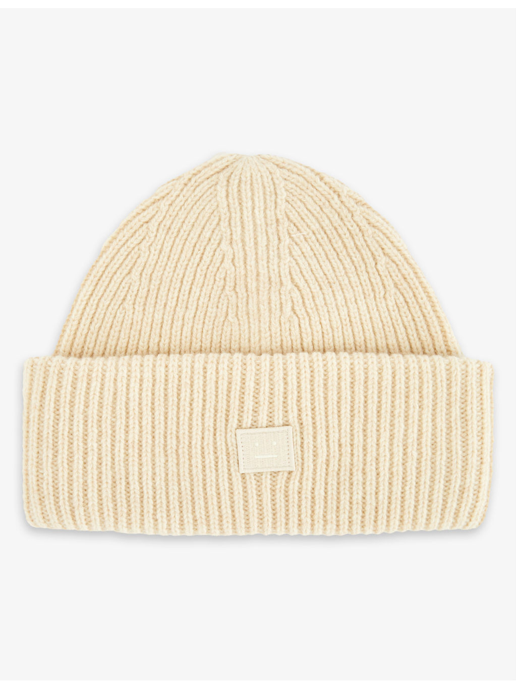Pansy logo-patch wool beanie hat - 1