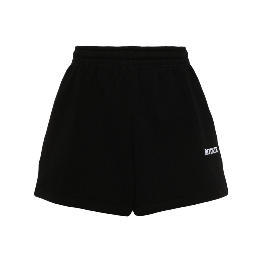Rotate Ladies Black High Waist Shorts - 5