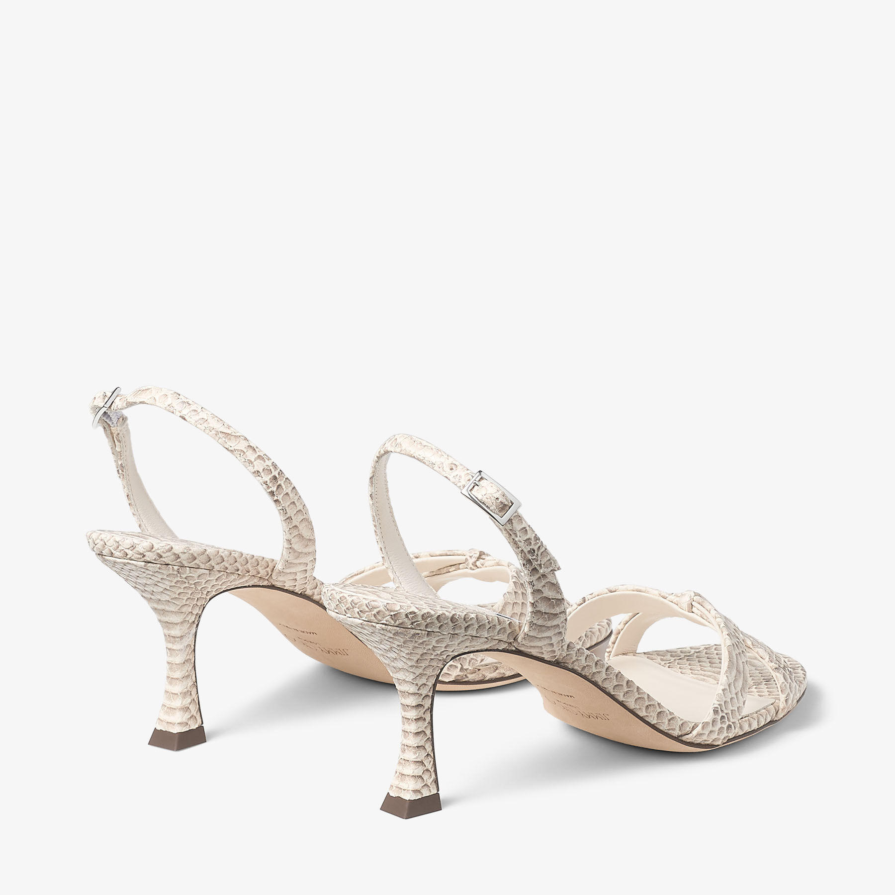 Elsy 70
Roccia Aspide Snake Printed Leather Slingback - 3