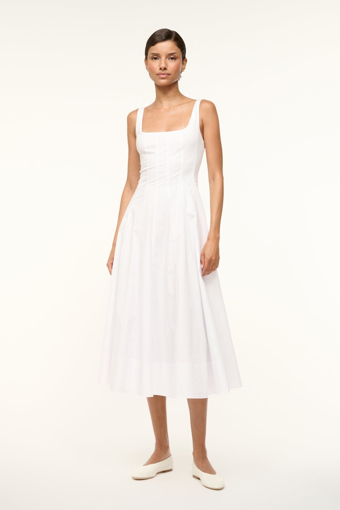 STAUD | WELLS DRESS WHITE - 2