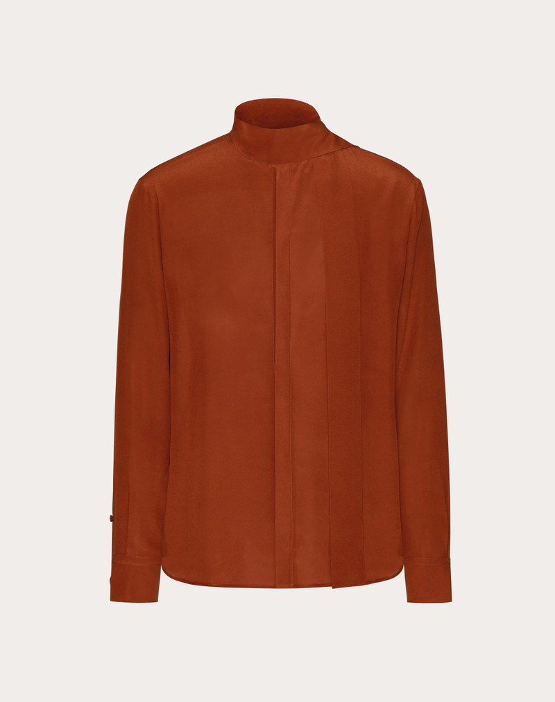 WASHED SILK SHIRT WITH NECK TIE 1