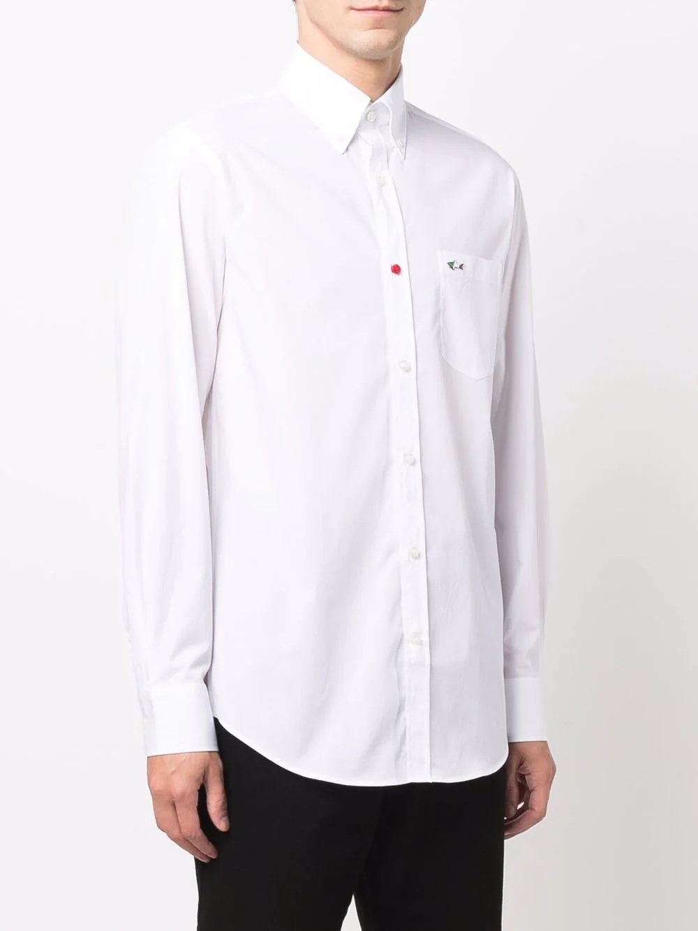 logo-pin Oxford shirt - 3