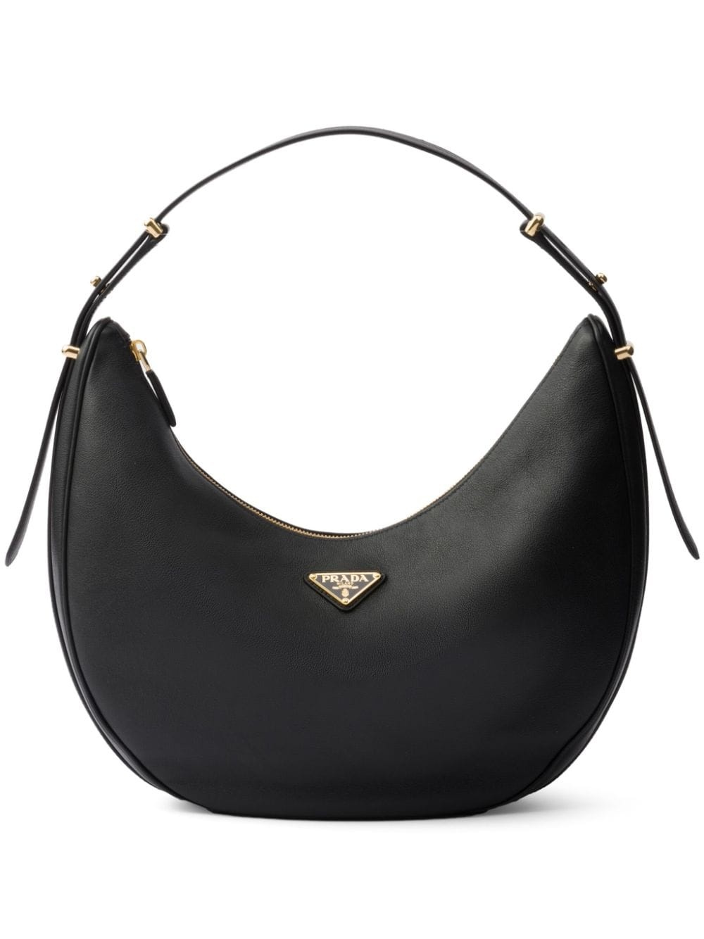 large logo-plaque leather shoulder bag - 1