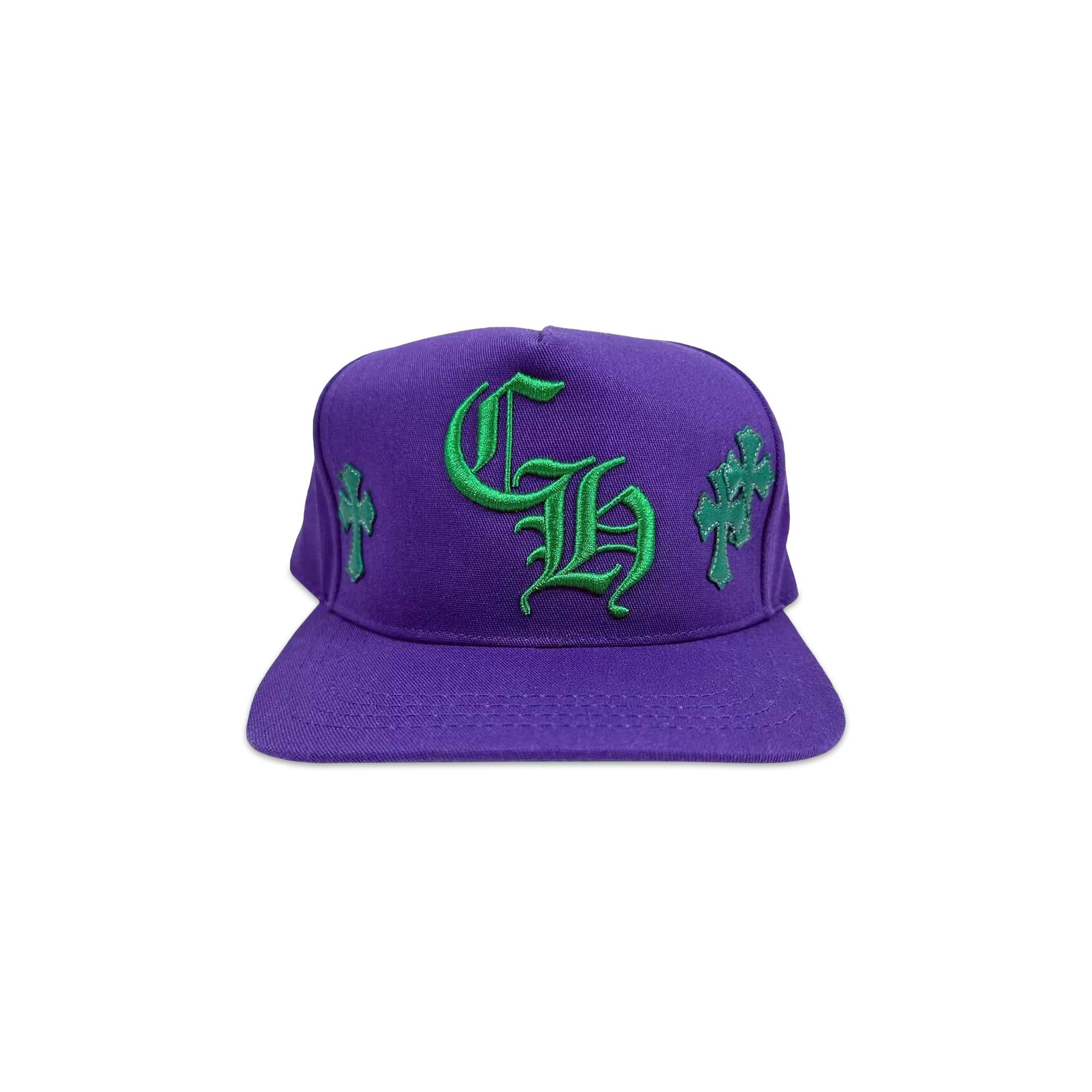 Chrome Hearts Cross Patch Trucker Hat 'Purple/Green' - 1